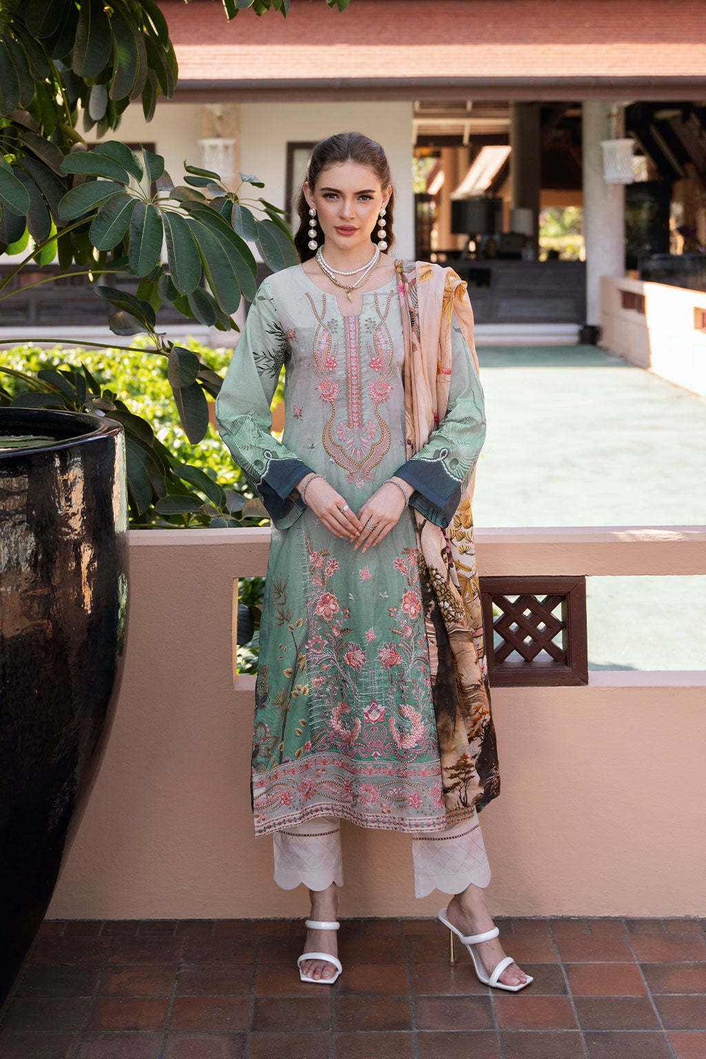 Ramsha | Ghazal Luxury Lawn | G-312 by Ramsha - Designer Dress - Type: Ladies Clothes - Available at Libayah - 100% Original