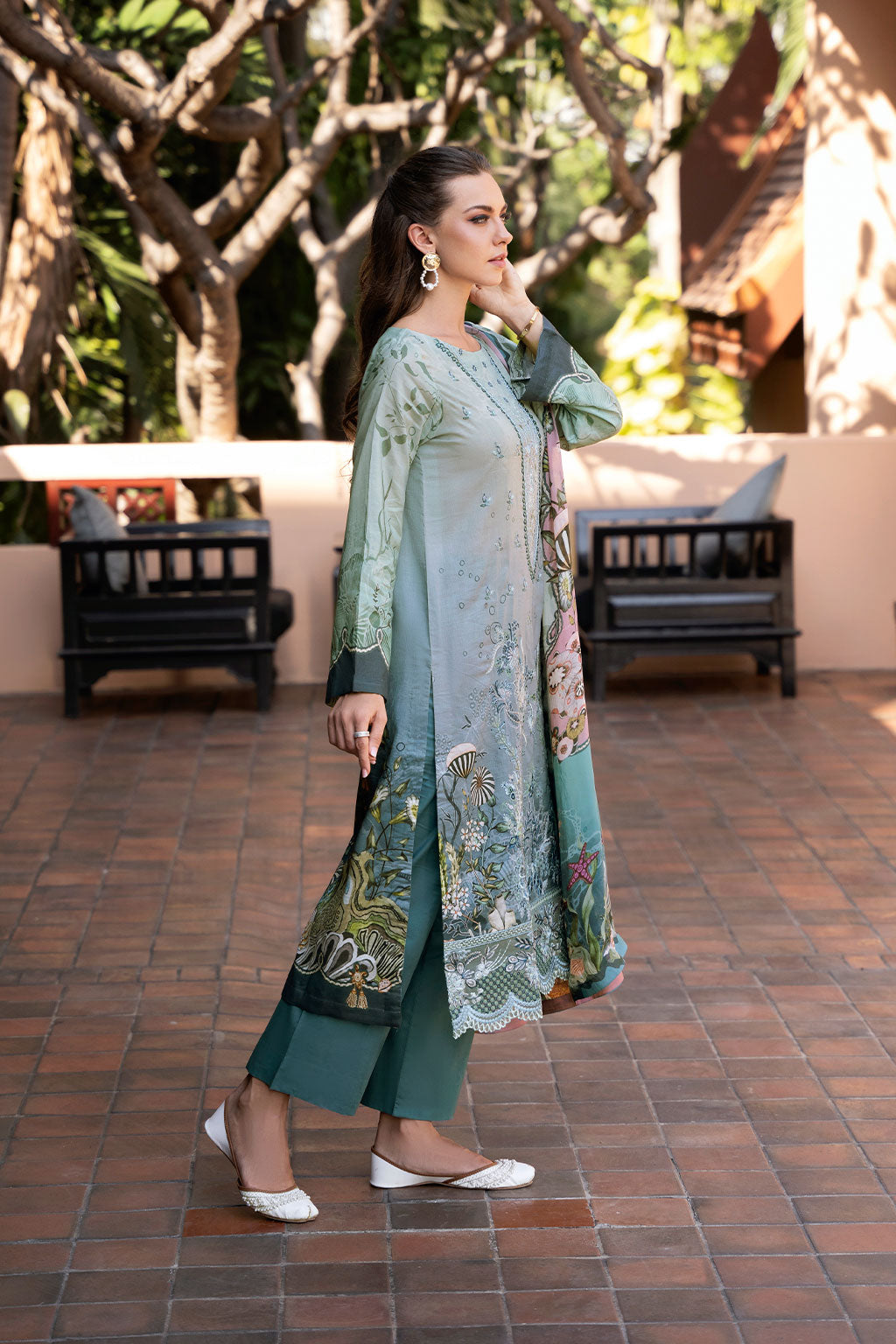 Ramsha | Ghazal Luxury Lawn | G-306 by Ramsha - Designer Dress - Type: Ladies Clothes - Available at Libayah - 100% Original