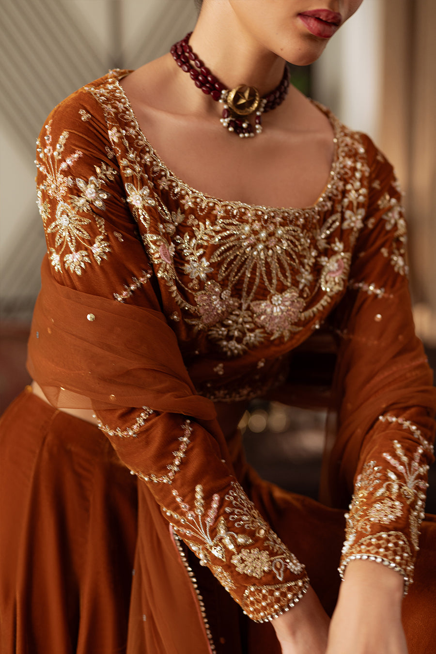 Saira Rizwan | Velvet Pret 25 | AMBERIN-SRVP25-11 by Saira Rizwan - Designer Dress - Type : Ladies Clothes - Available at Libayah - 100% Original 