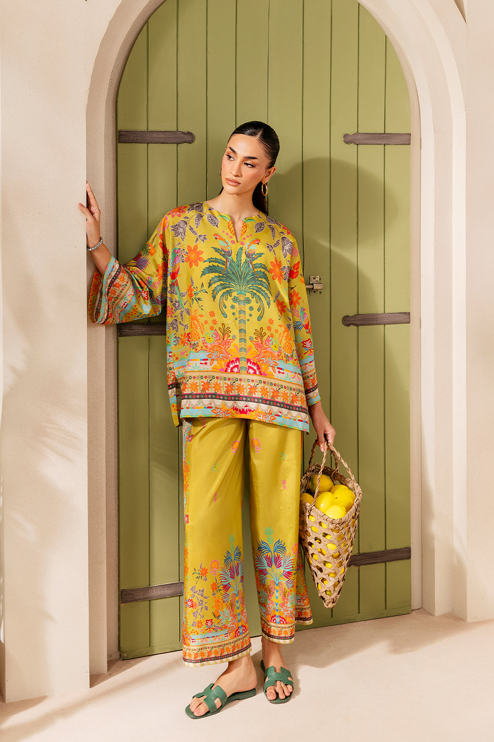 PALM SUGAR - SRSP-25-04 – authentic Pakistani dress from the Saira Rizwan Silk Coords 25 collection for women in the UK.