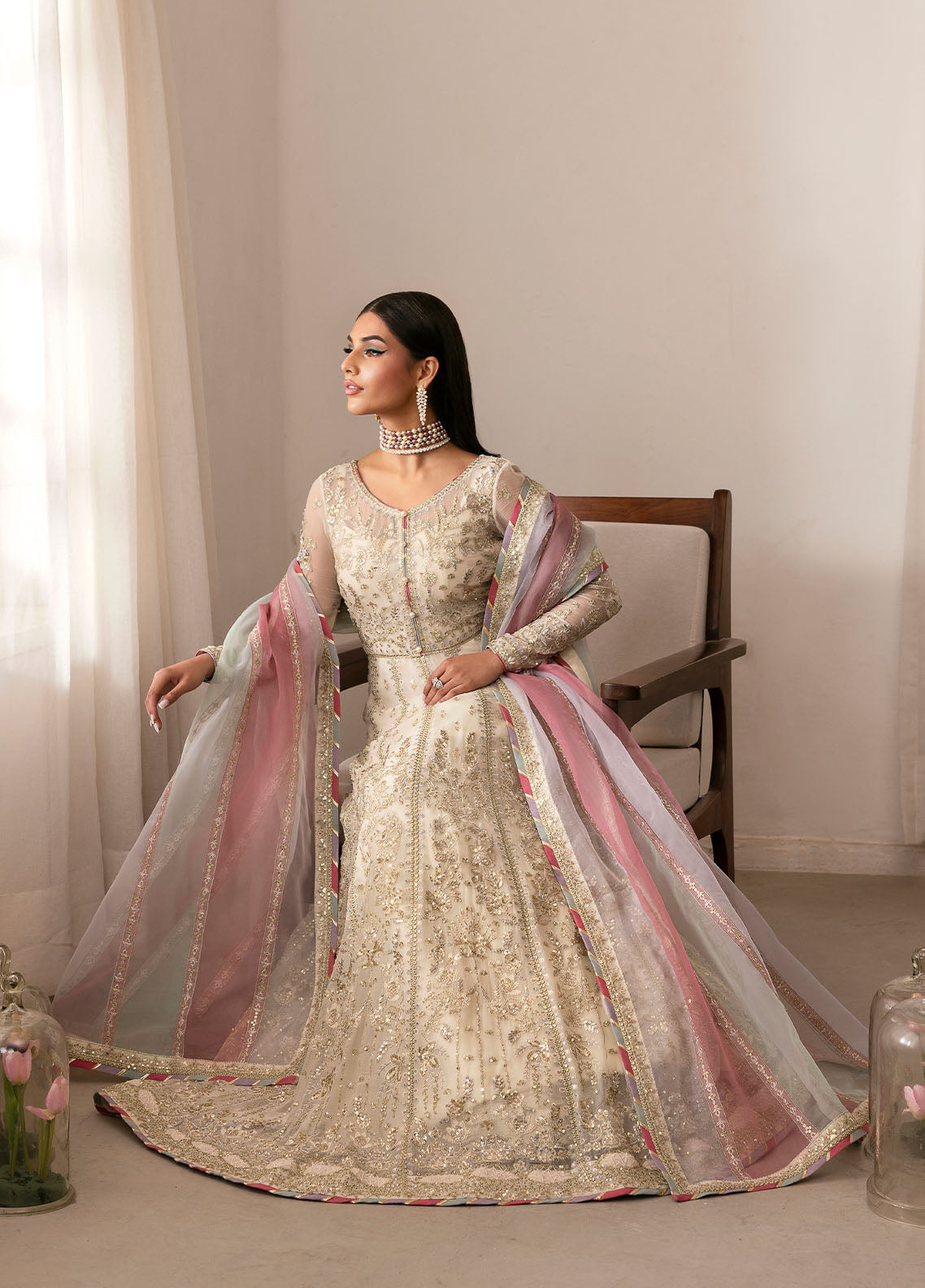 Gulaal | Reverie Embroidered Chiffon | CHIRAGH by Gulaal - Designer Dress - Type: Ladies Clothes - Available at Libayah - 100% Original