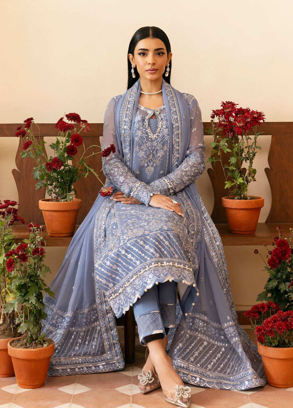 Gulaal | Reverie Embroidered Chiffon | MEHER by Gulaal - Designer Dress - Type: Ladies Clothes - Available at Libayah - 100% Original