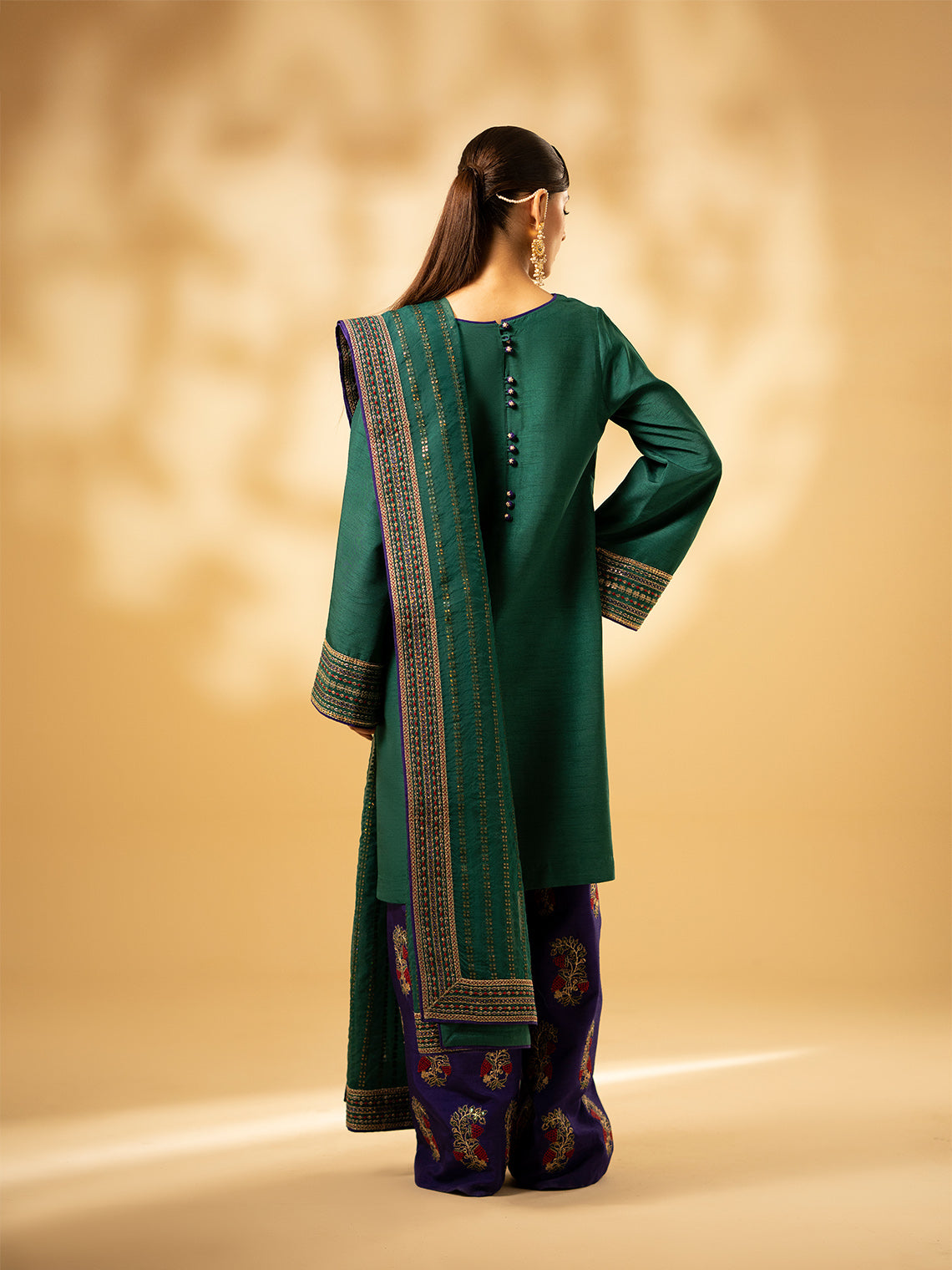 Fozia Khalid | Eid Edit 24 | Emerald Craftsmanship by Fozia Khalid - Designer Dress - Type: Ladies Clothes - Available at Libayah - 100% Original