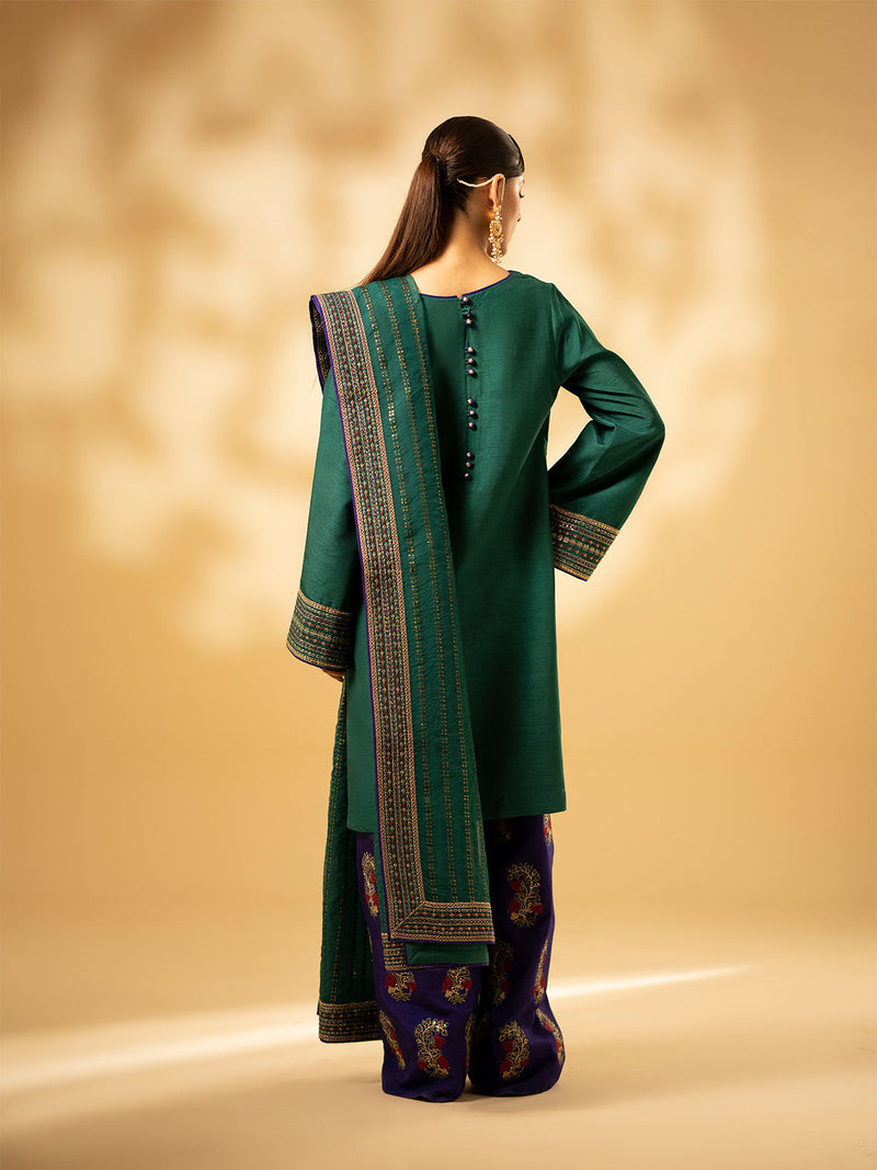 Fozia Khalid | Eid Edit 24 | Emerald Craftsmanship by Fozia Khalid - Designer Dress - Type: Ladies Clothes - Available at Libayah - 100% Original