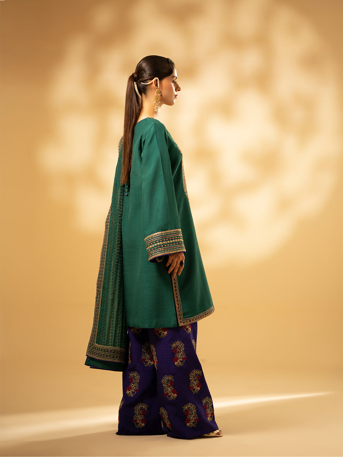 Fozia Khalid | Eid Edit 24 | Emerald Craftsmanship by Fozia Khalid - Designer Dress - Type: Ladies Clothes - Available at Libayah - 100% Original