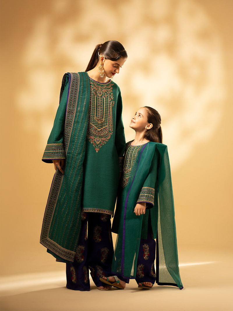 Fozia Khalid | Eid Edit 24 | Emerald Craftsmanship by Fozia Khalid - Designer Dress - Type: Ladies Clothes - Available at Libayah - 100% Original