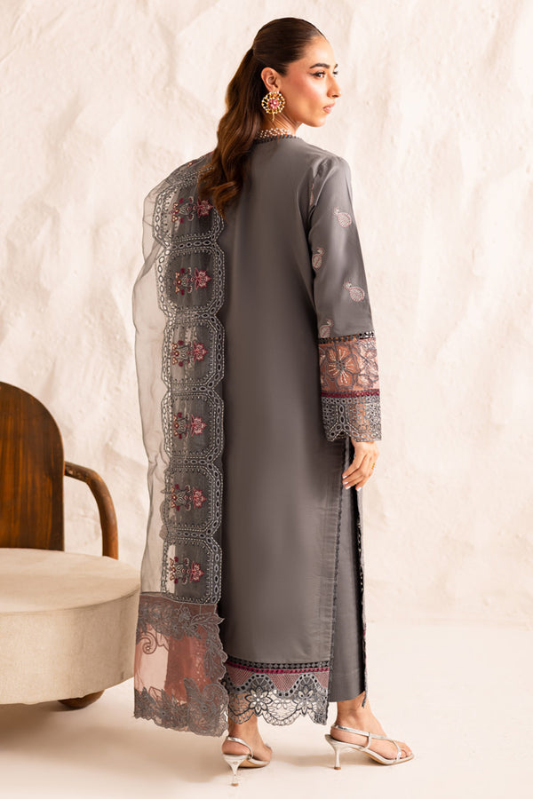 Marjjan | Guzel Lawn | SMC 205-B (Grey) by Marjjan - Designer Dress  - Type : Ladies Clothes - Available at Libayah - 100% Original 