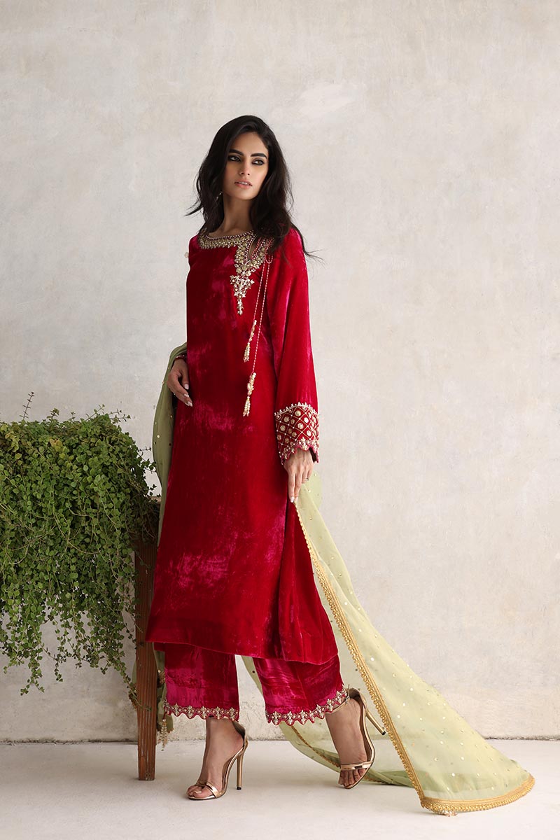 Sana Abbas | Velvet Formals | GULAAL by Sana Abbas - Designer Dress - Type: Ladies Clothes - Available at Libayah - 100% Original