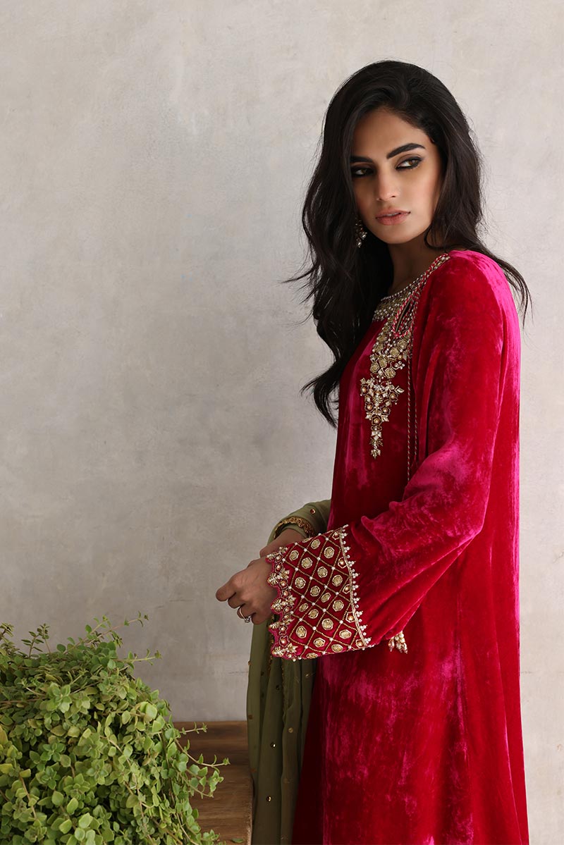 Sana Abbas | Velvet Formals | GULAAL by Sana Abbas - Designer Dress - Type: Ladies Clothes - Available at Libayah - 100% Original