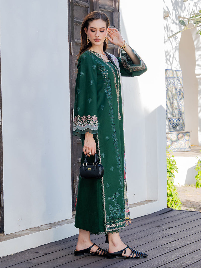 Izel | Dareen Luxury Lawn 26 | Gulrukh by Izel - Designer Dress - Type : Luxury Dress - Available at Libayah - 100% Original