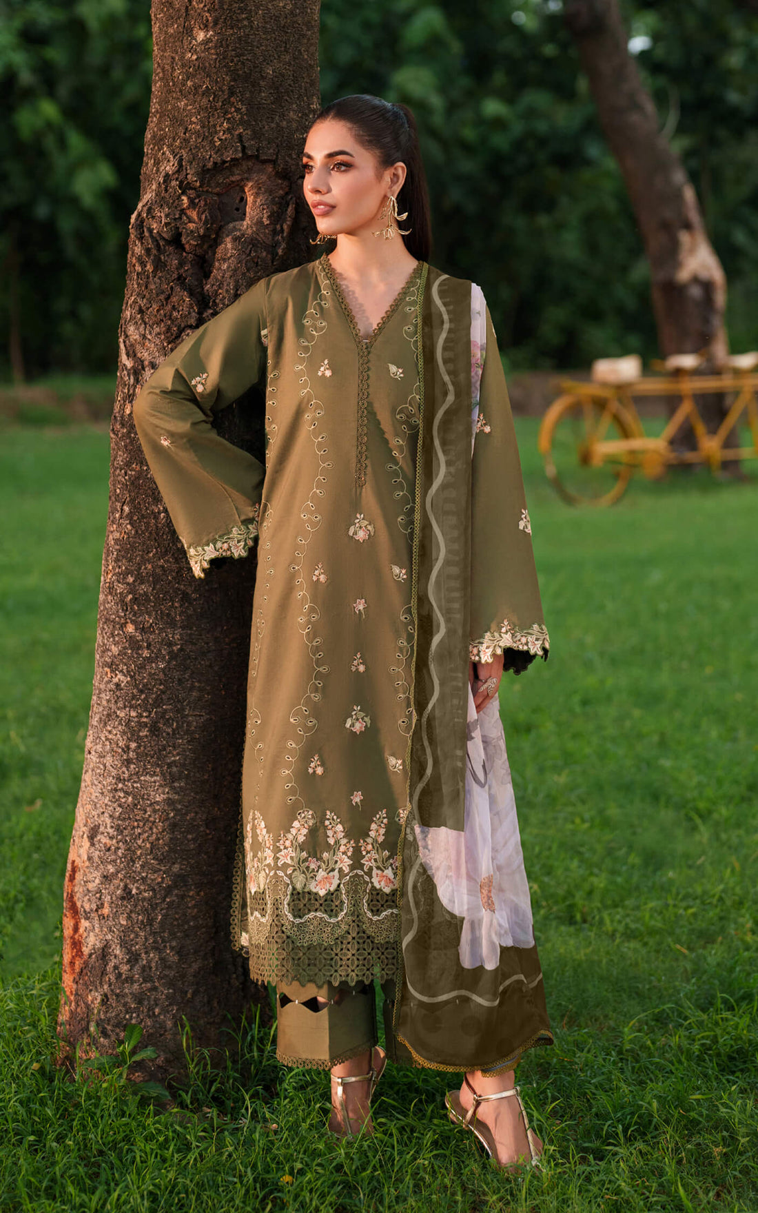 Asifa and Nabeel | Eden Cambric 25 | Gardenia Grace ECU25-09 by Asifa and Nabeel - Designer Dress  - Type : Ladies Clothes - Available at Libayah - 100% Original 