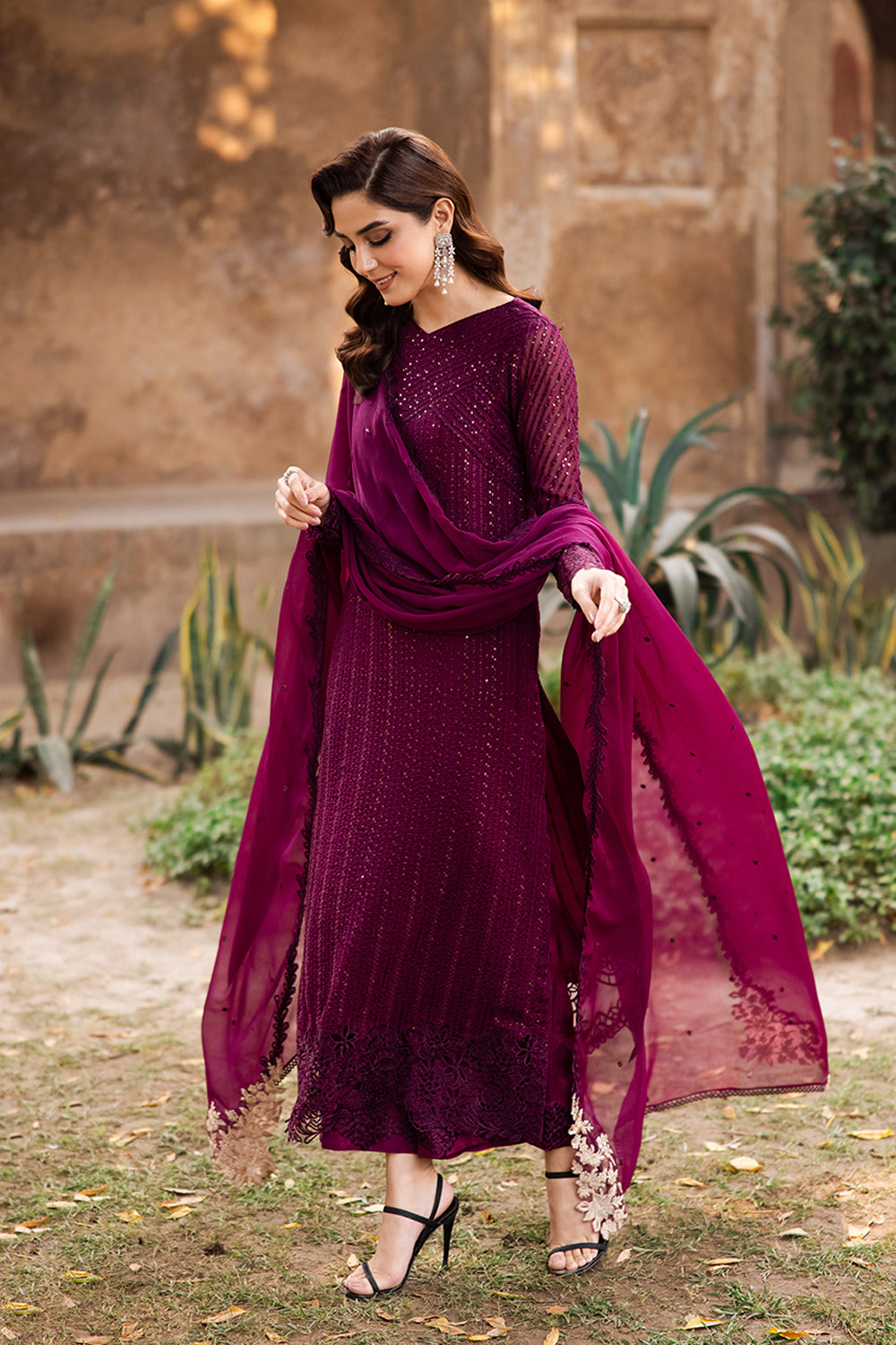 Azure | Luxe Formals | Garnet Majesty by Azure - Designer Dress  - Type : Ladies Clothes - Available at Libayah - 100% Original 