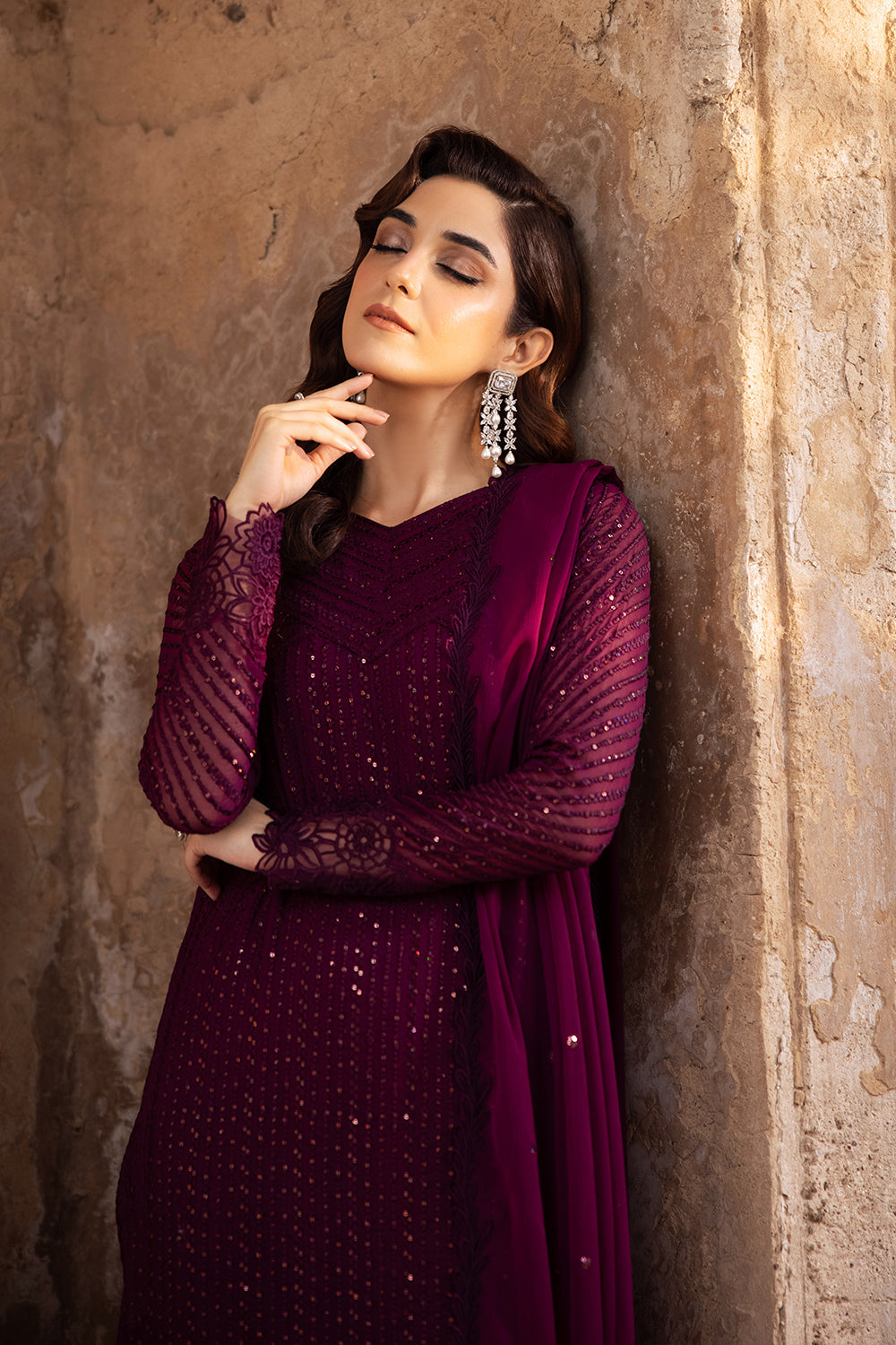Azure | Luxe Formals | Garnet Majesty by Azure - Designer Dress  - Type : Ladies Clothes - Available at Libayah - 100% Original 