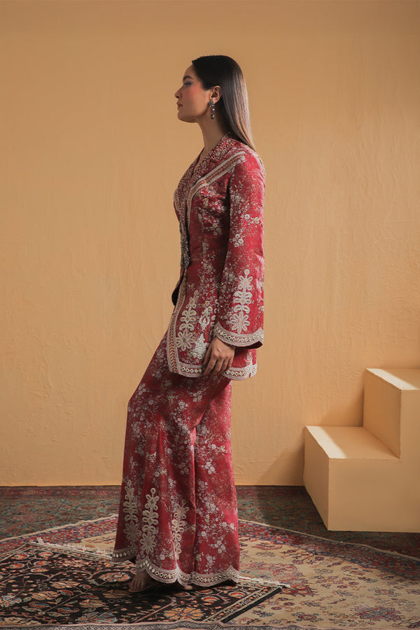 Shamaeel Ansari | Majestic Legacy | Ruby Royal Heritage by Shamaeel Ansari - Designer Dress  - Type : Ladies Clothes - Available at Libayah - 100% Original 