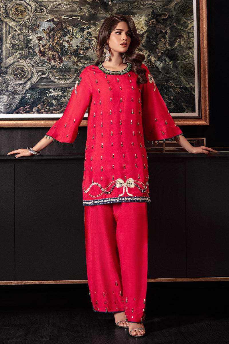 Wardha Saleem | Zimal Silk Edit | Sylvie by Wardha Saleem - Designer Dress  - Type : Ladies Clothes - Available at Libayah - 100% Original 