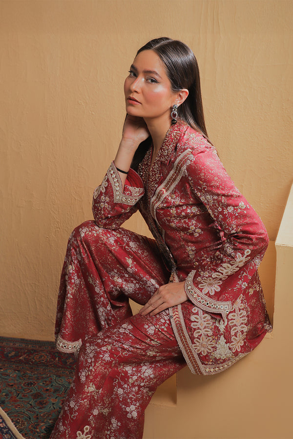 Shamaeel Ansari | Majestic Legacy | Ruby Royal Heritage by Shamaeel Ansari - Designer Dress  - Type : Ladies Clothes - Available at Libayah - 100% Original 
