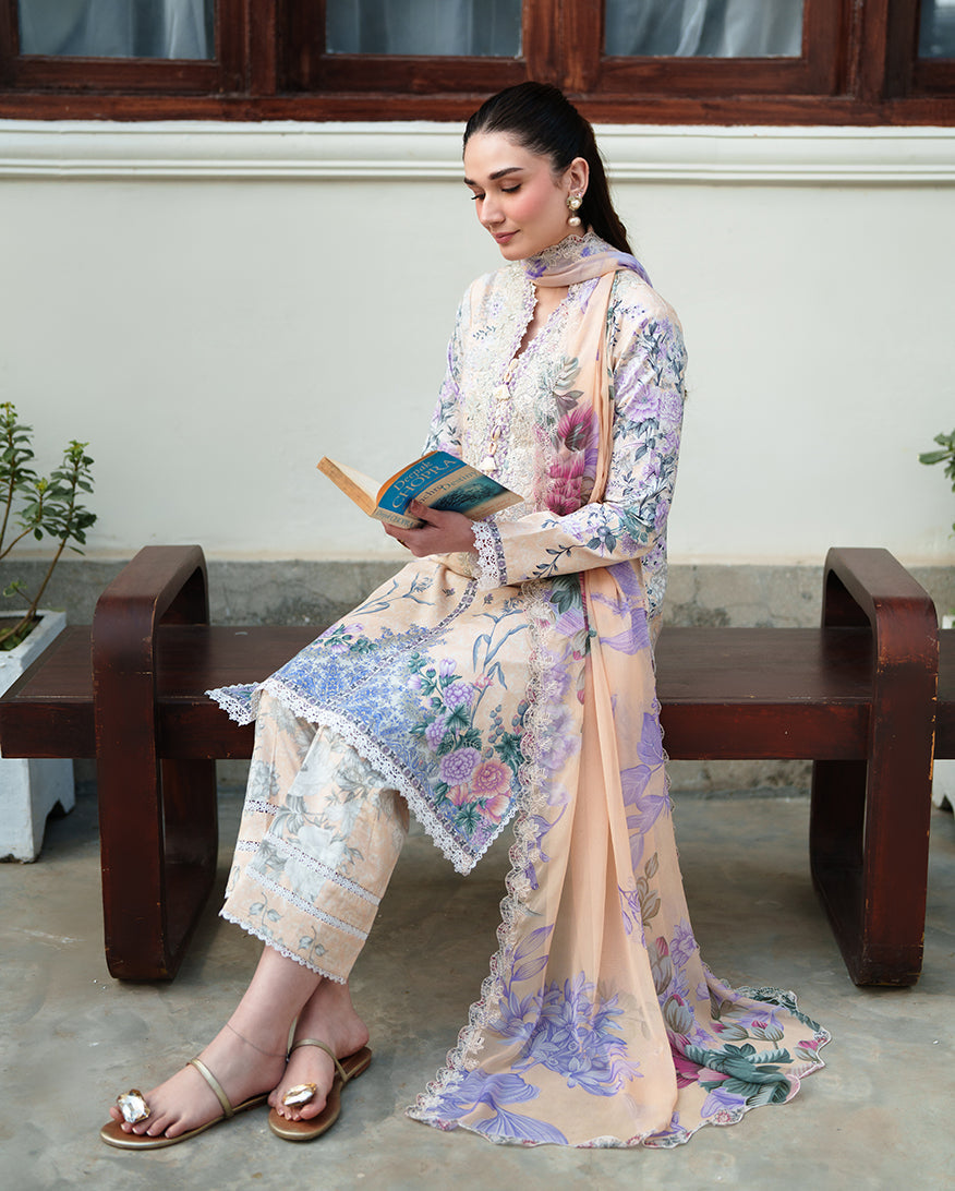 Roheenaz | Whispered Florals | Gentle Breeze - Designer Dress - Type : Ladies Clothes - Available at Libayah - 100% Original