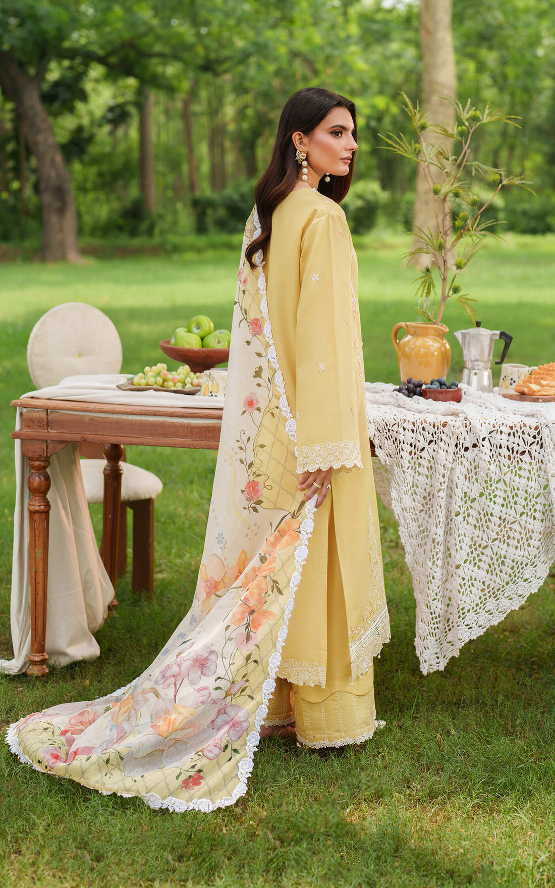 Asifa and Nabeel | Eden Cambric 25 | Golden Dust ECU25-10 by Asifa and Nabeel - Designer Dress  - Type : Ladies Clothes - Available at Libayah - 100% Original 