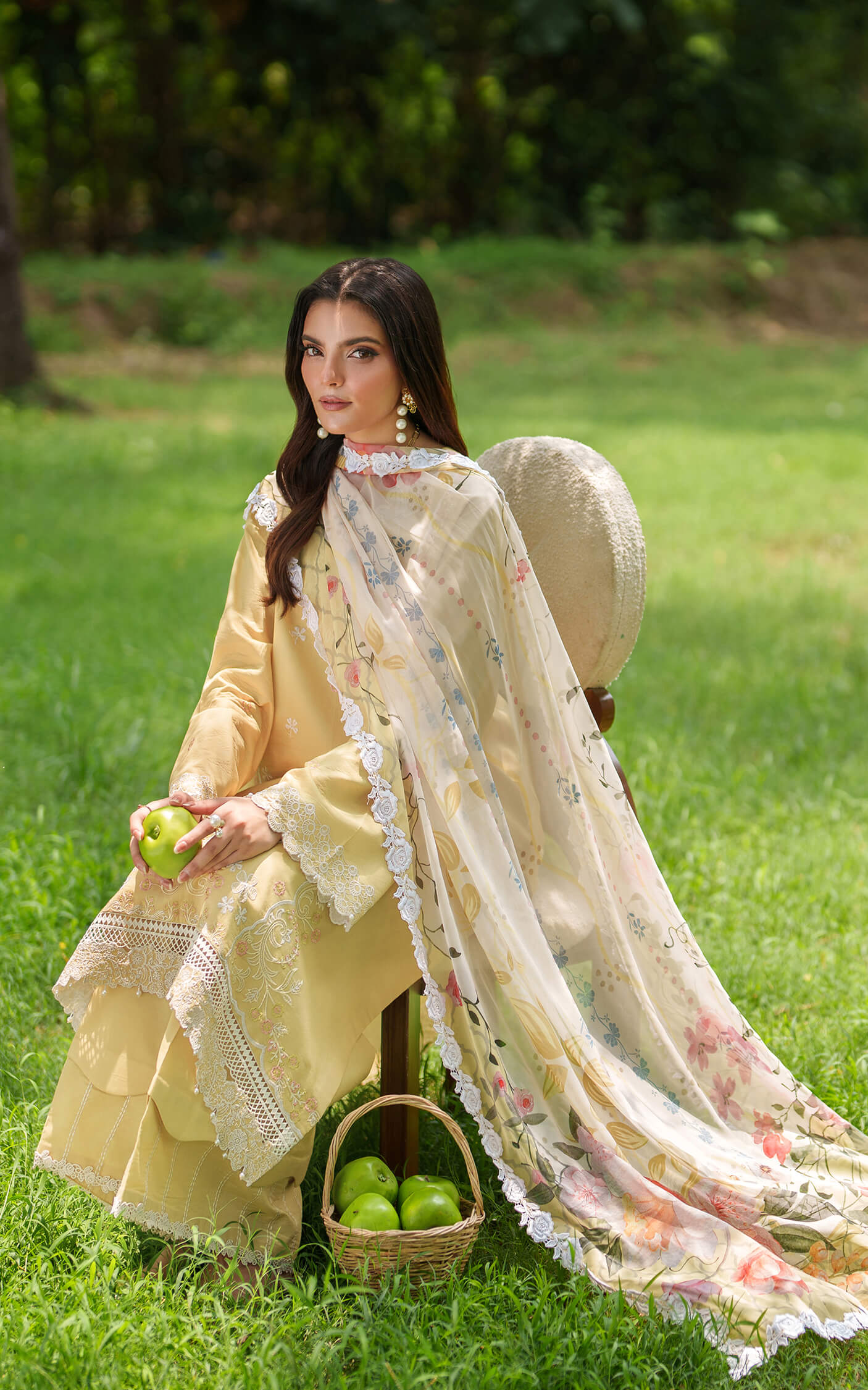 Asifa and Nabeel | Eden Cambric 25 | Golden Dust ECU25-10 by Asifa and Nabeel - Designer Dress  - Type : Ladies Clothes - Available at Libayah - 100% Original 