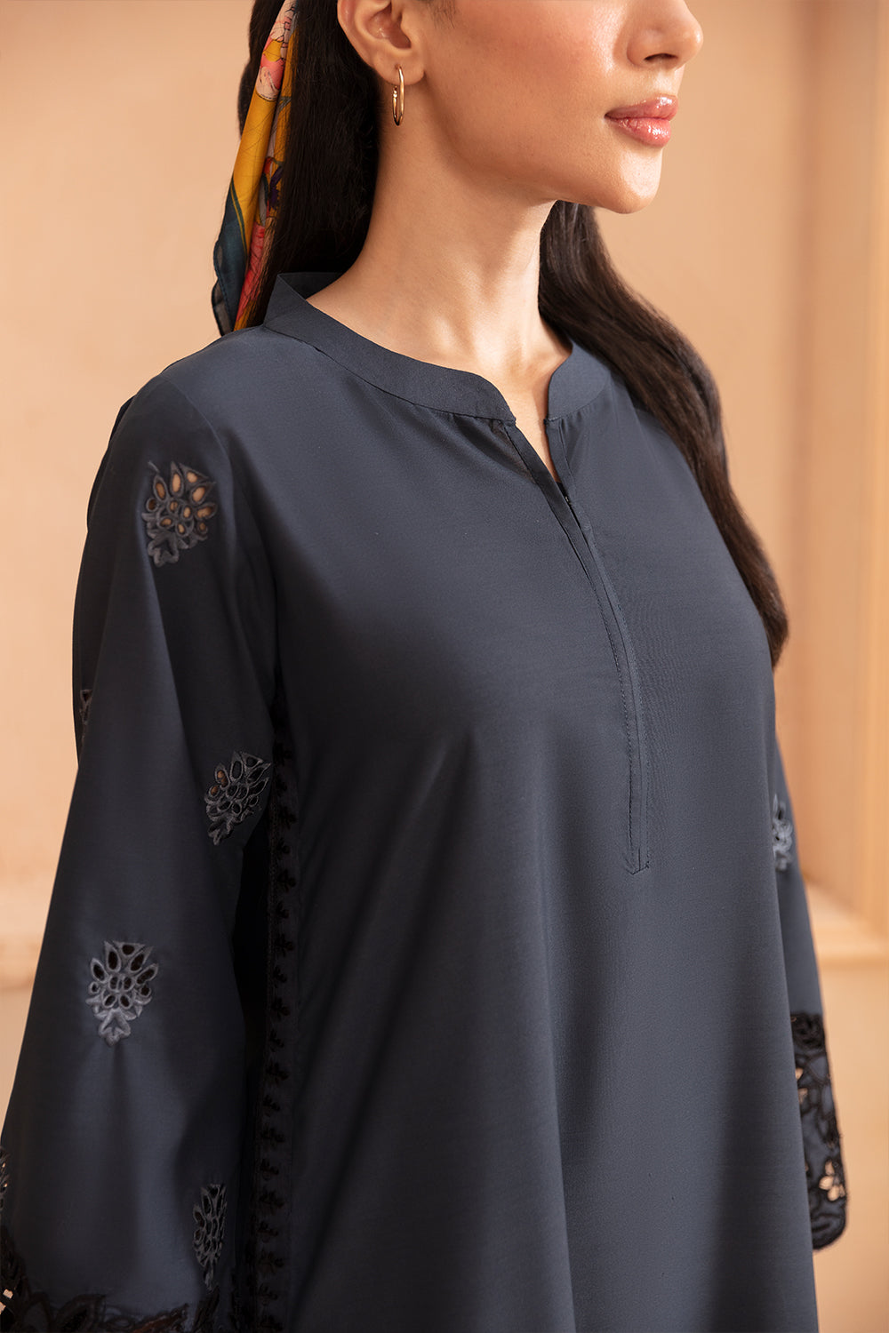 Azure | Luxury Premium Cambric 24 | Grey Glamour by Azure - Designer Dress - Type: Luxury - Available at Libayah - 100% Original