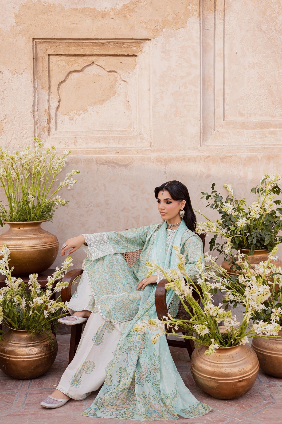 Batik | Festive Eid 26 | Green Elika by Batik - Designer Dress  - Type : Ladies Clothes - Available at Libayah - 100% Original 