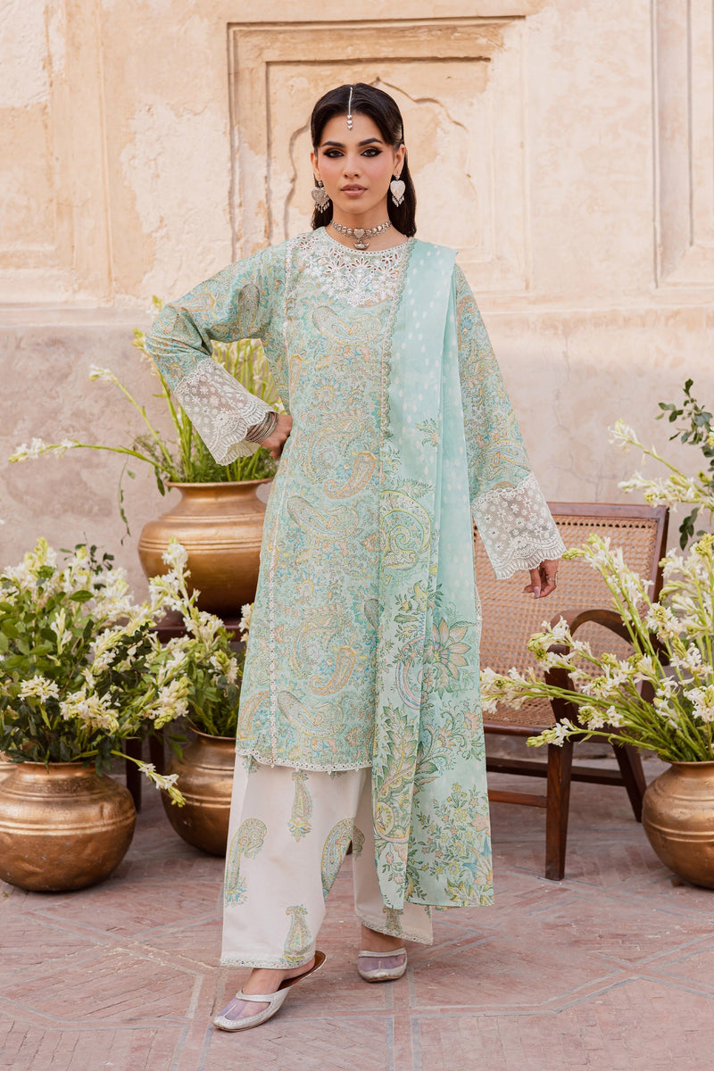 Batik | Festive Eid 26 | Green Elika by Batik - Designer Dress  - Type : Ladies Clothes - Available at Libayah - 100% Original 