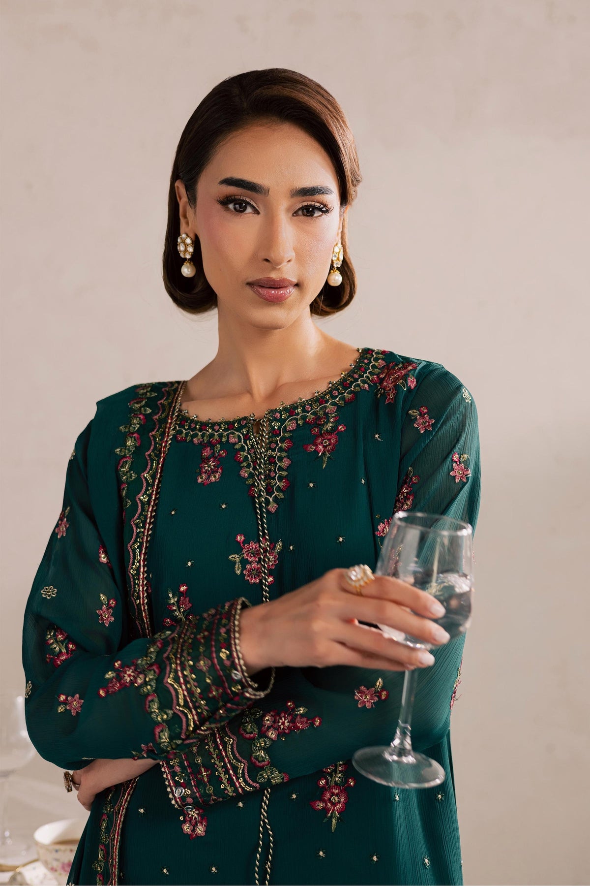 Batik | Festive Eid 26 | Green Leave - by Libayah - Registered Vendor of : Batik - 100% Original Designer Dress
