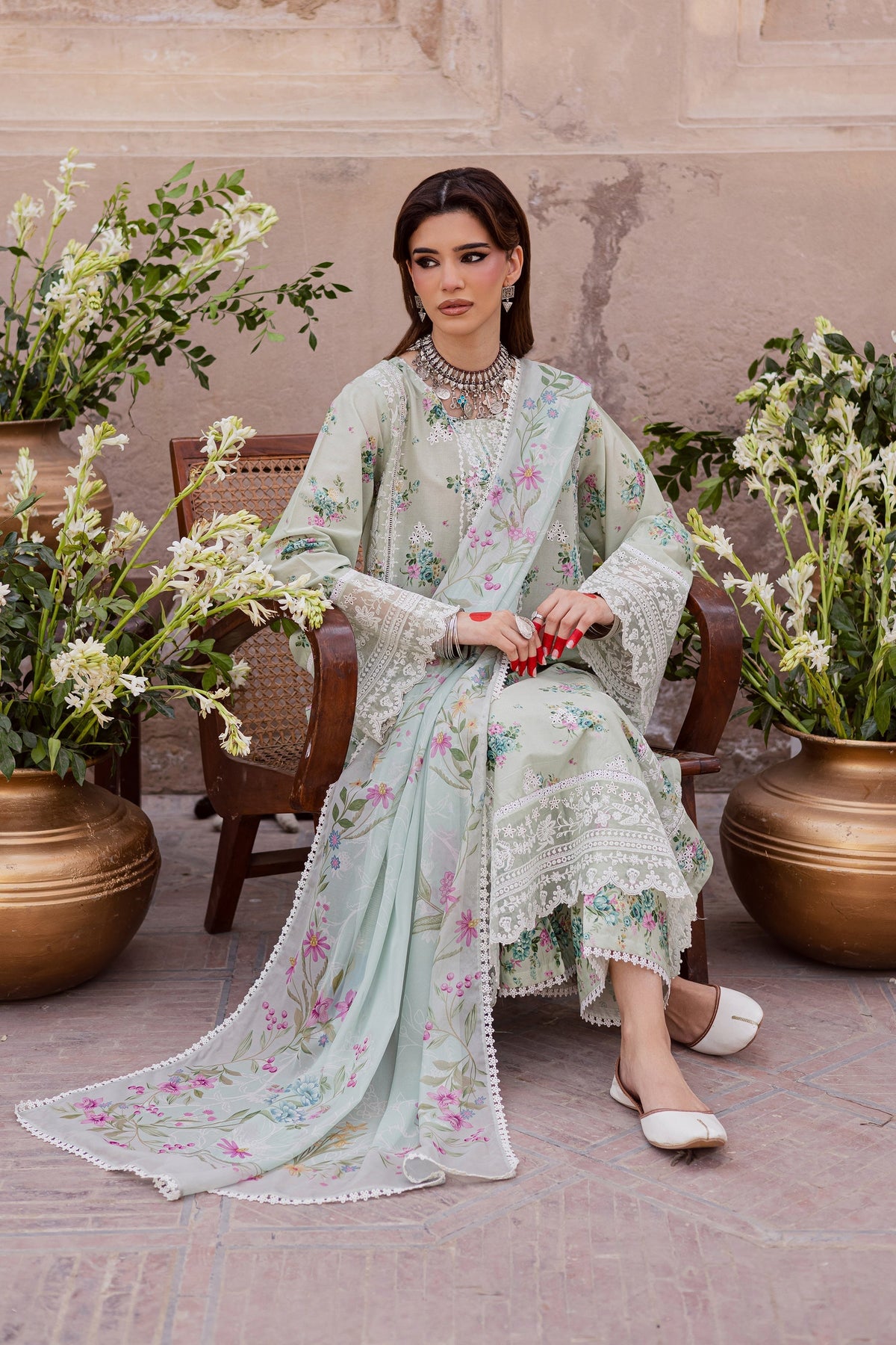 Batik | Festive Eid 26 | Green Pie by Batik - Designer Dress  - Type : Ladies Clothes - Available at Libayah - 100% Original 