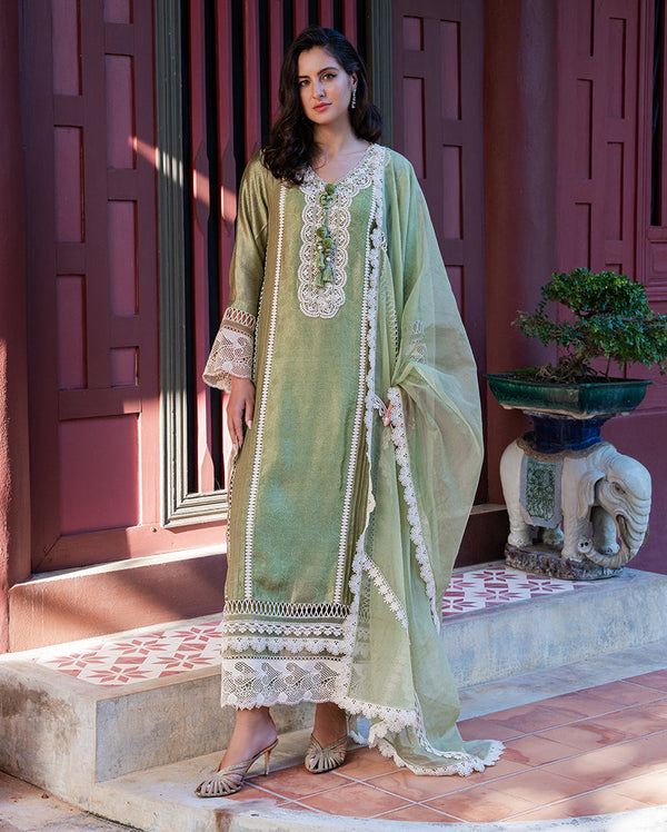 Mushq | Euphoria Pret | Green Solace by Mushq - Designer Dress  - Type : Ladies Clothes - Available at Libayah - 100% Original 