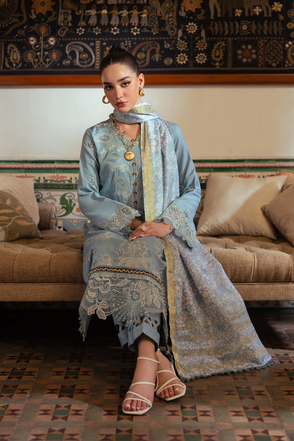 Aabyaan | Miraal Signature Embroidered Viscose | MALEEN (AV-04) by Aabyaan - Designer Dress - Type: Luxury - Available at Libayah - 100% Original