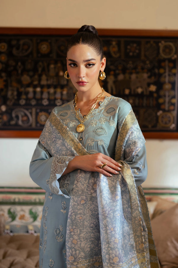 Aabyaan | Miraal Signature Embroidered Viscose | MALEEN (AV-04) by Aabyaan - Designer Dress - Type: Luxury - Available at Libayah - 100% Original