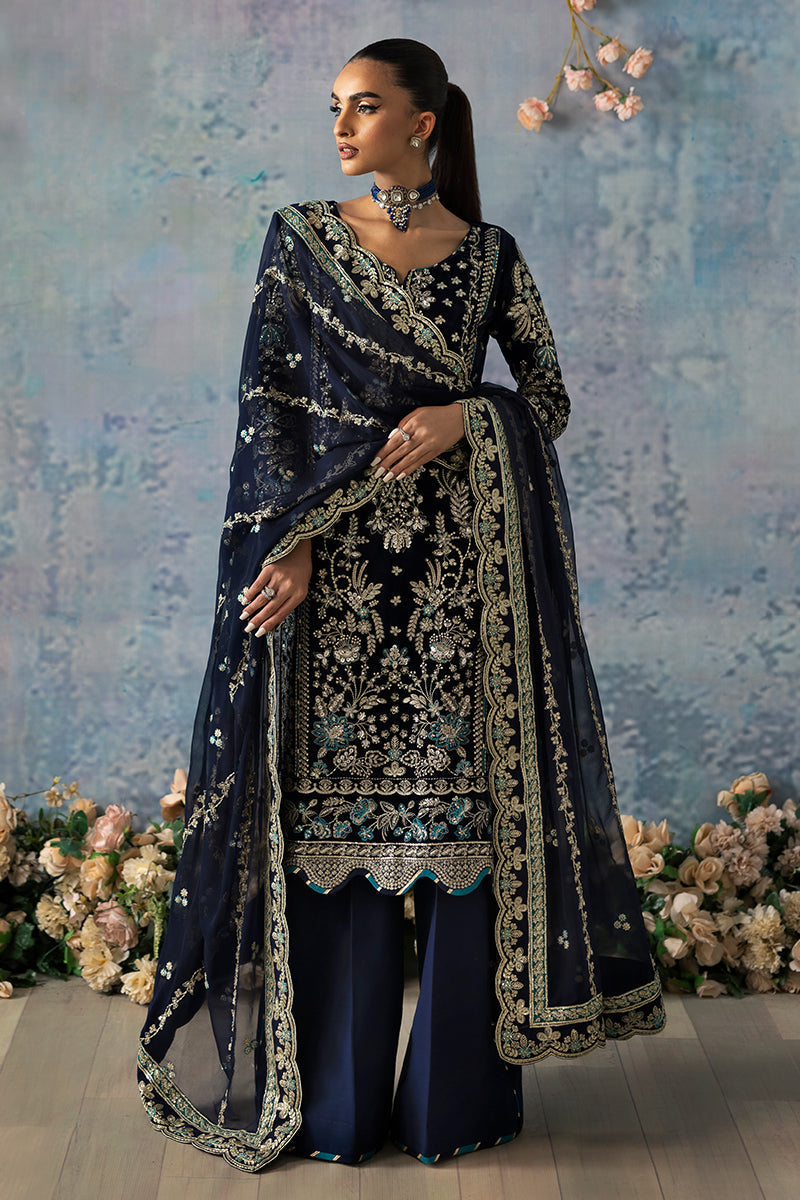 Gulaal | Celeste Velvet 24 | Azure by Gulaal - Designer Dress - Type: Ladies Clothes - Available at Libayah - 100% Original