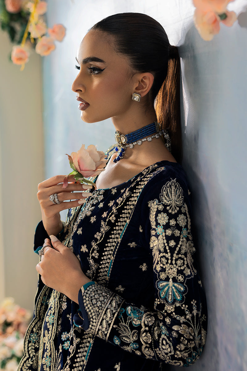 Gulaal | Celeste Velvet 24 | Azure by Gulaal - Designer Dress - Type: Ladies Clothes - Available at Libayah - 100% Original