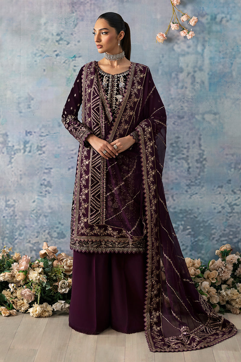Gulaal | Celeste Velvet 24 | Plum by Gulaal - Designer Dress - Type: Ladies Clothes - Available at Libayah - 100% Original