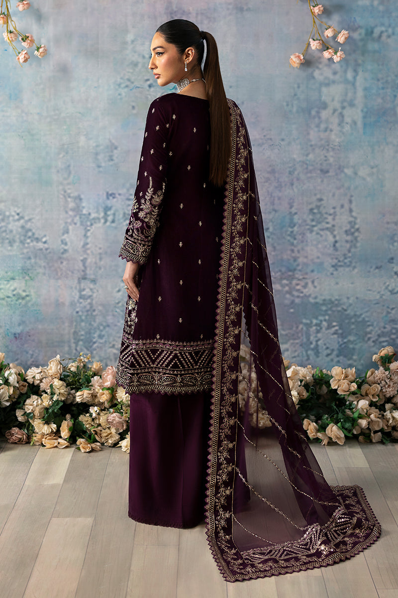 Gulaal | Celeste Velvet 24 | Plum by Gulaal - Designer Dress - Type: Ladies Clothes - Available at Libayah - 100% Original