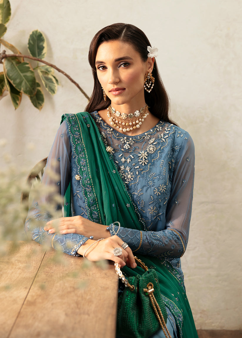 Gulaal | Embroidered Chiffon Eid Collection | HELIA by Gulaal - Designer Dress - Type: Ladies Clothes - Available at Libayah - 100% Original