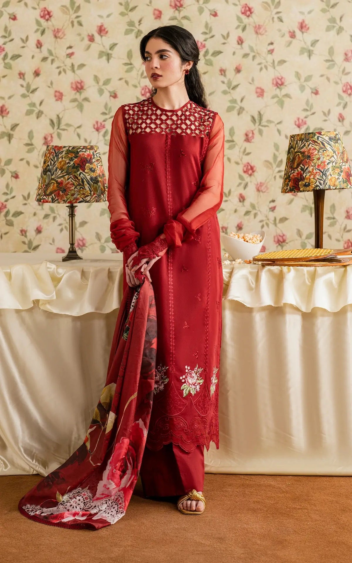 Asifa and Nabeel | Meraki Vintage 25 | Gulaal (MVL25-20) by Asifa and Nabeel - Designer Dress - Type: Ladies Clothes - Available at Libayah - 100% Original