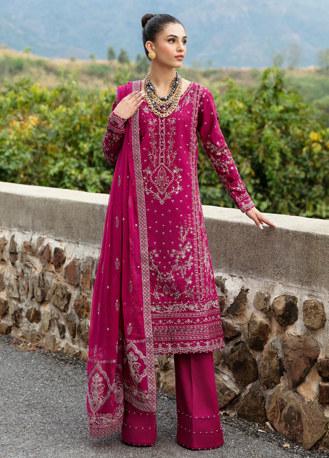 Gulaal | Luxury Lawn 24 | ARMERIA (GL-LL-24V1-02) by Gulaal - Designer Dress - Type: Ladies Clothes - Available at Libayah - 100% Original