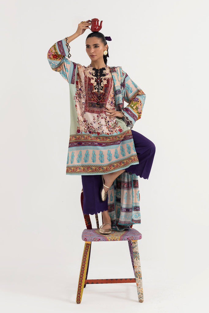 Sana Safinaz | Mahay Winter 25 | H255-001A-3CY by Sana Safinaz - Designer Dress  - Type : Ladies Clothes - Available at Libayah - 100% Original 
