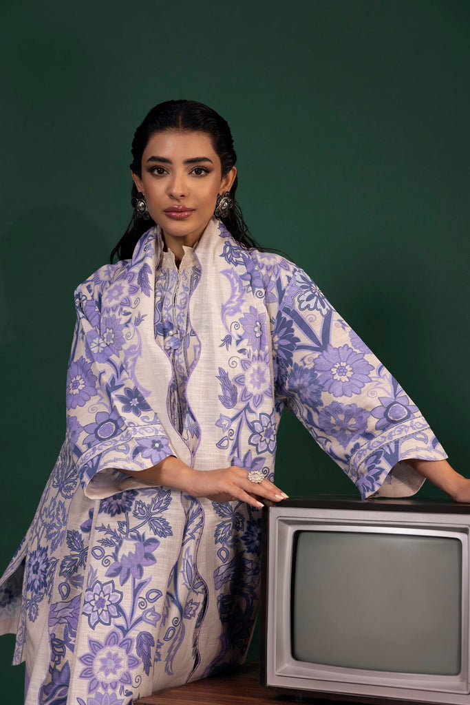 Sana Safinaz | Mahay Winter 25 | H255-002A-2BQ by Sana Safinaz - Designer Dress  - Type : Ladies Clothes - Available at Libayah - 100% Original 