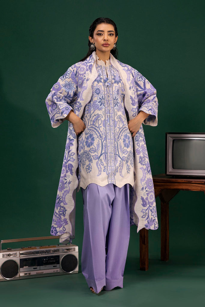 Sana Safinaz | Mahay Winter 25 | H255-002A-2BQ by Sana Safinaz - Designer Dress  - Type : Ladies Clothes - Available at Libayah - 100% Original 