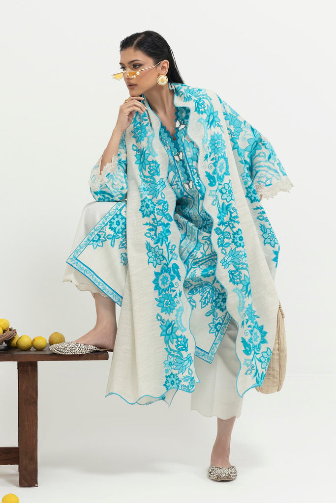 Sana Safinaz | Mahay Winter 25 | H255-002B-2BQ by Sana Safinaz - Designer Dress  - Type : Ladies Clothes - Available at Libayah - 100% Original 