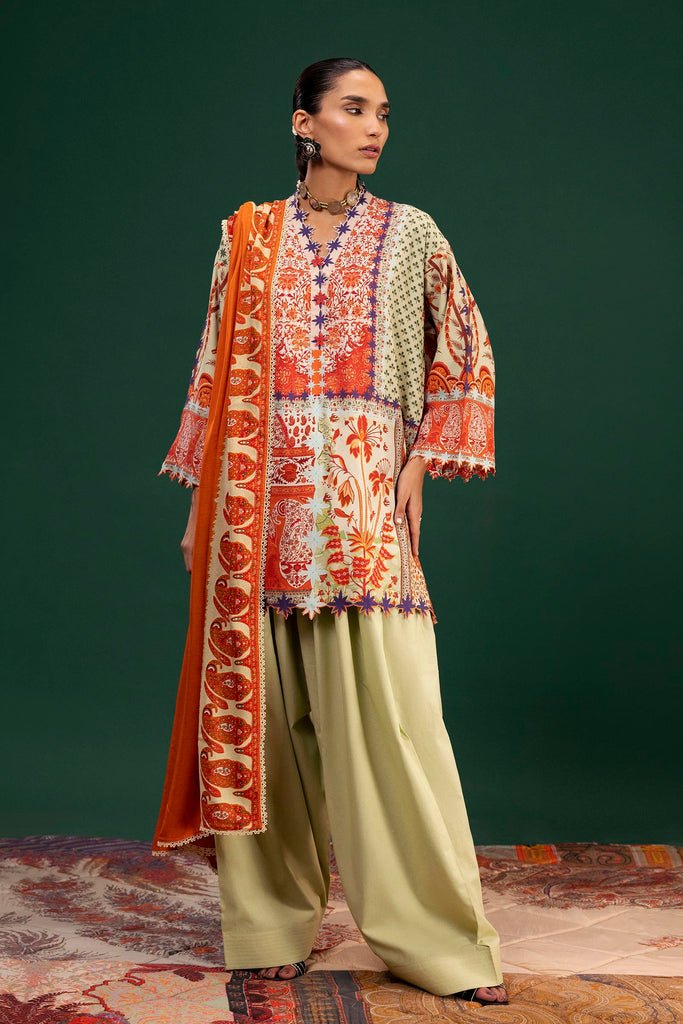 Sana Safinaz | Mahay Winter 25 | H255-003B-3CY by Sana Safinaz - Designer Dress  - Type : Ladies Clothes - Available at Libayah - 100% Original 