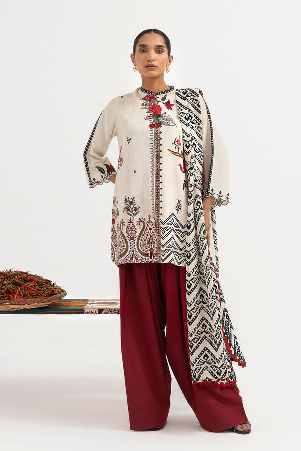 Sana Safinaz | Mahay Winter 25 | H255-004A-3CY by Sana Safinaz - Designer Dress  - Type : Ladies Clothes - Available at Libayah - 100% Original 