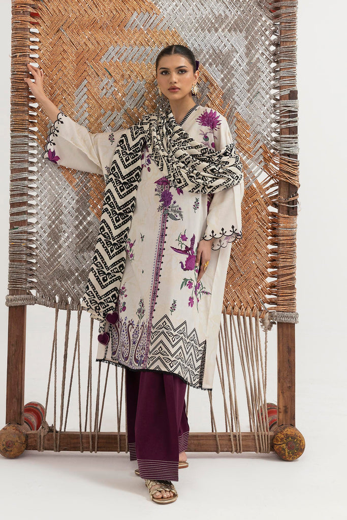 Sana Safinaz | Mahay Winter 25 | H255-004B-3CY by Sana Safinaz - Designer Dress  - Type : Ladies Clothes - Available at Libayah - 100% Original 