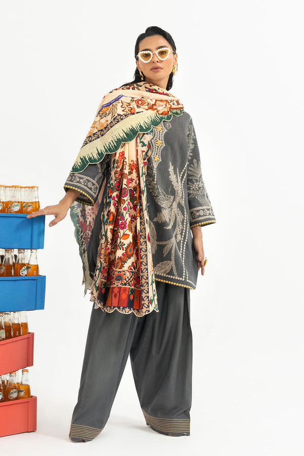 Sana Safinaz | Mahay Winter 25 | H255-005A-3CQ by Sana Safinaz - Designer Dress  - Type : Ladies Clothes - Available at Libayah - 100% Original 