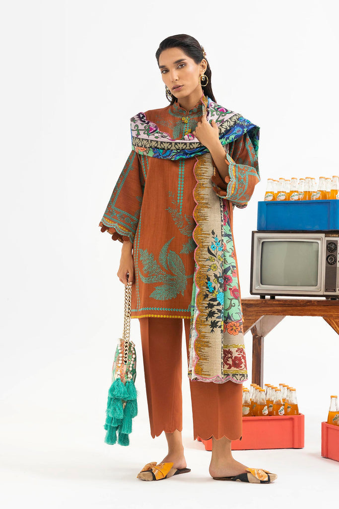 Sana Safinaz | Mahay Winter 25 | H255-005B-3CQ by Sana Safinaz - Designer Dress  - Type : Ladies Clothes - Available at Libayah - 100% Original 