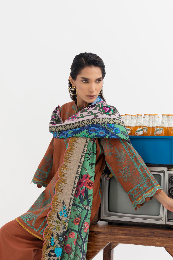 Sana Safinaz | Mahay Winter 25 | H255-005B-3CQ by Sana Safinaz - Designer Dress  - Type : Ladies Clothes - Available at Libayah - 100% Original 