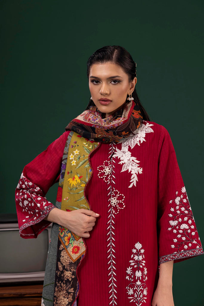 Sana Safinaz | Mahay Winter 25 | H255-006A-3CQ by Sana Safinaz - Designer Dress  - Type : Ladies Clothes - Available at Libayah - 100% Original 