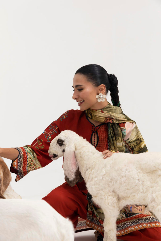 Sana Safinaz | Mahay Winter 25 | H255-009A-2DA by Sana Safinaz - Designer Dress  - Type : Ladies Clothes - Available at Libayah - 100% Original 